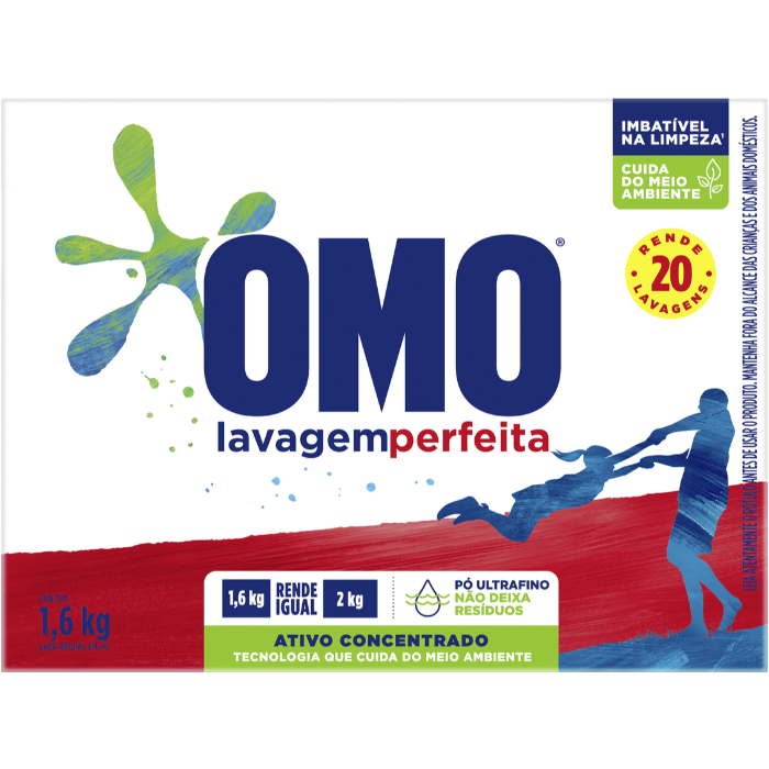 Detergente Po Omo Lavagem Perfeita