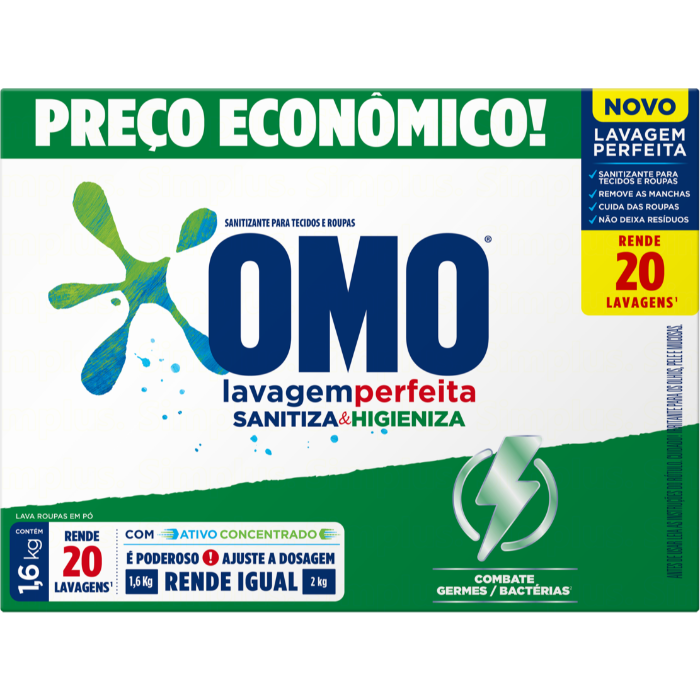 Detergente Po Omo Sanitizante Lavagem Perf