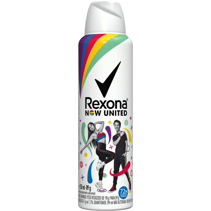 Desod Rexona Aero Anti Transp Now United Rosa 72Horas