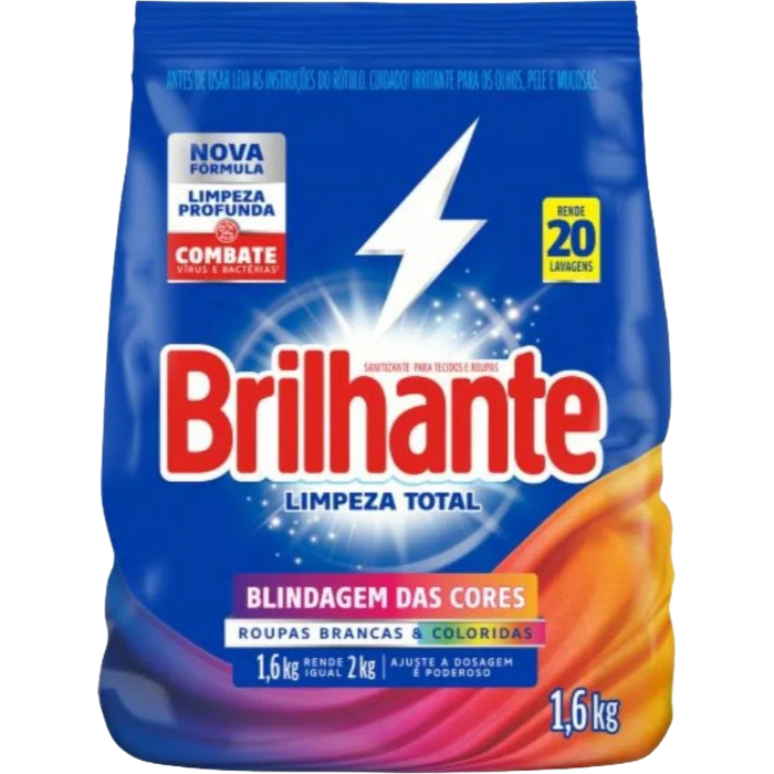 Detergente Po Brilhante Limpeza Total